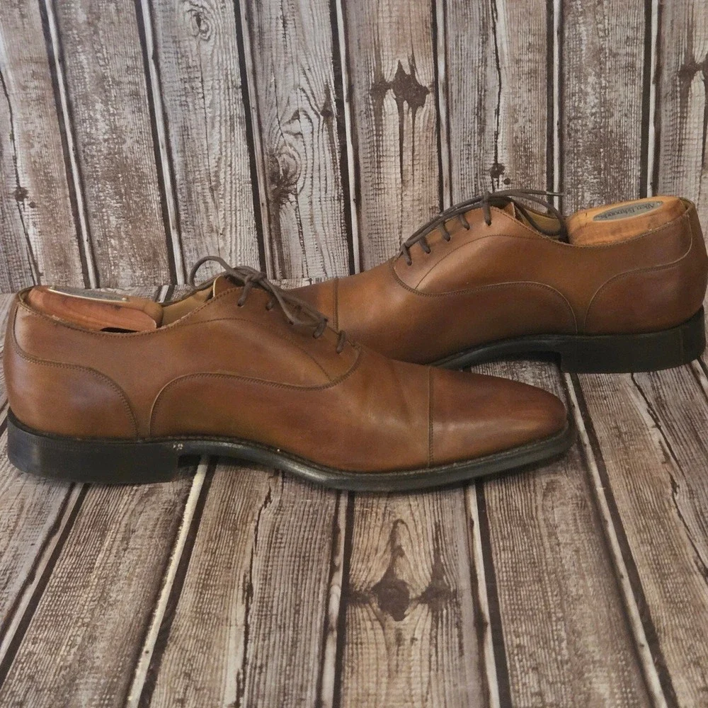 Sz 8 F UK/ 9 D US Mens Church's Sheldon Brown Leather Cap Toe Oxford Shoes EUC
